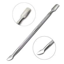 

1pcs Double Sides Manicure Cuticle Pusher Stainless Steel Cuticle Nail Pusher Spoon Remover Manicure Pedicure VNT-05-9