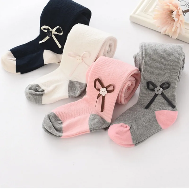 

Cute Children's Knee High Socks for Toddlers Kids Baby Girls Solid Bow-knot Cotton Princess Dress Ballet Long Sock leg warmer