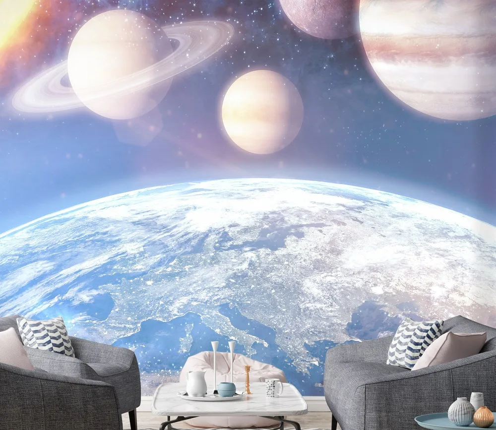 [Самоклеющиеся] 3D Sun Universe Galaxy 77 настенная бумага печать наклейка настенные фрески