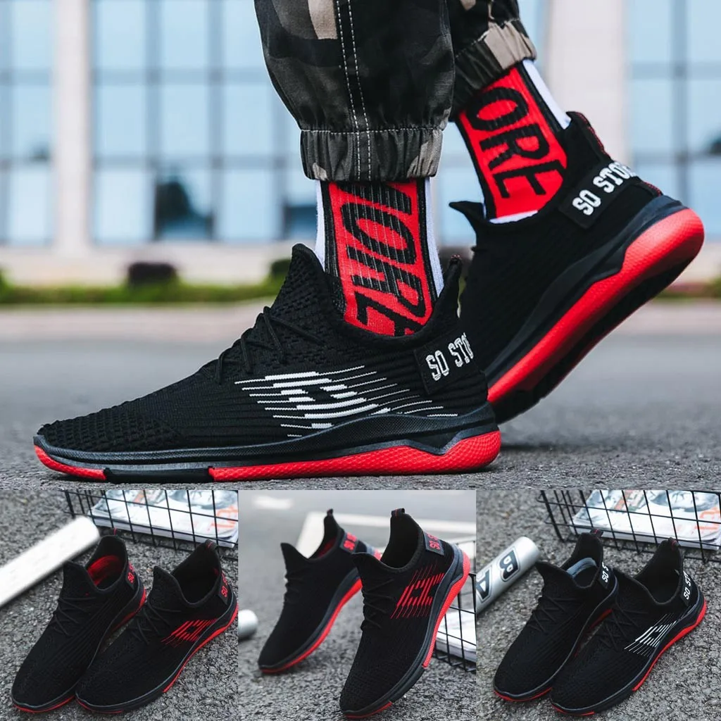

Man Sneakers Breathable Casual No-slip Comfortable Shoes Fashion Male air mesh Shoes Lace up Wear-resistant Summer Sports Shoes