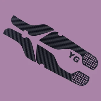 

DWCX New 4pcs/set PP Plastic Car Front Rear Door Anti-Kick 3D Carbon Fiber Style Protection Sticker Fit for Honda Accord 9/9.5th