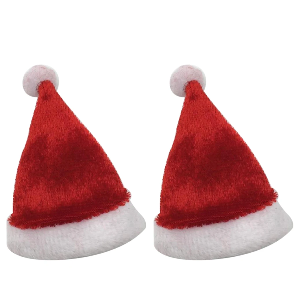 1/6 Scale 7cm Length Christmas Hat Santa Cap for 12'' Figure Doll Body 5pcs 
