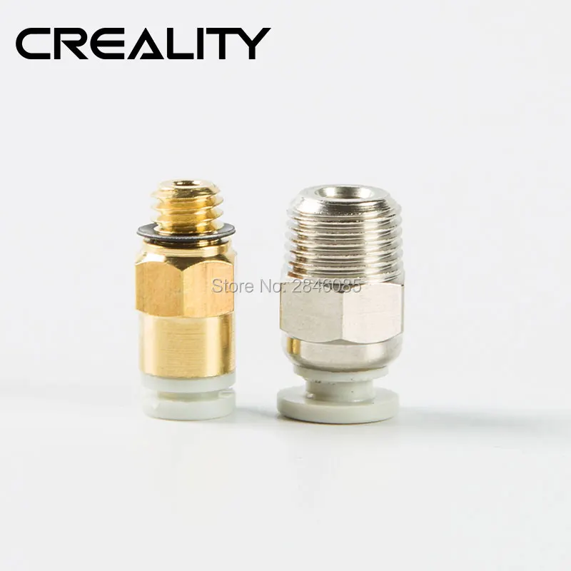 Creality 3D Large Silver And Small Gold Direct Pneumatic Connectors 3D printer Parts for 3D printer Extruder