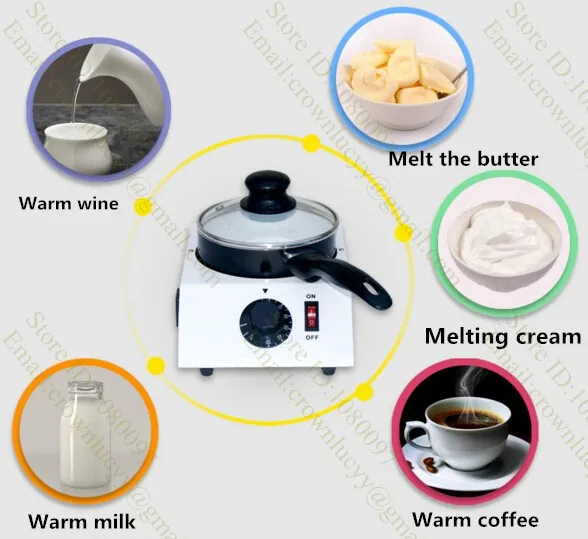Ceramic non-stick pan commercial use 110v 220v electric chocolate melter machine melting wax furnace