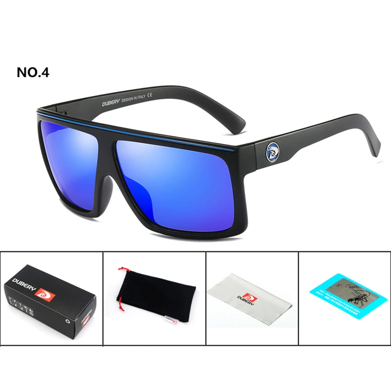 DUBERY мужские летние поляризованные женские очки для вождения оттенки солнцезащитные очки Квадратные ретро брендовая люксовая дизайнерская UV400 - Цвет линз: 4