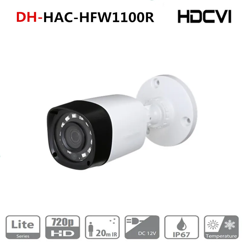 Оригинальная Dahua, английская версия, HAC-HFW1000R, 1MP, HDCVI, IR Bullet, камера Smart IR, IP67, 720 P, HD CCTV, Lite, серия DH-HAC-HFW1000R