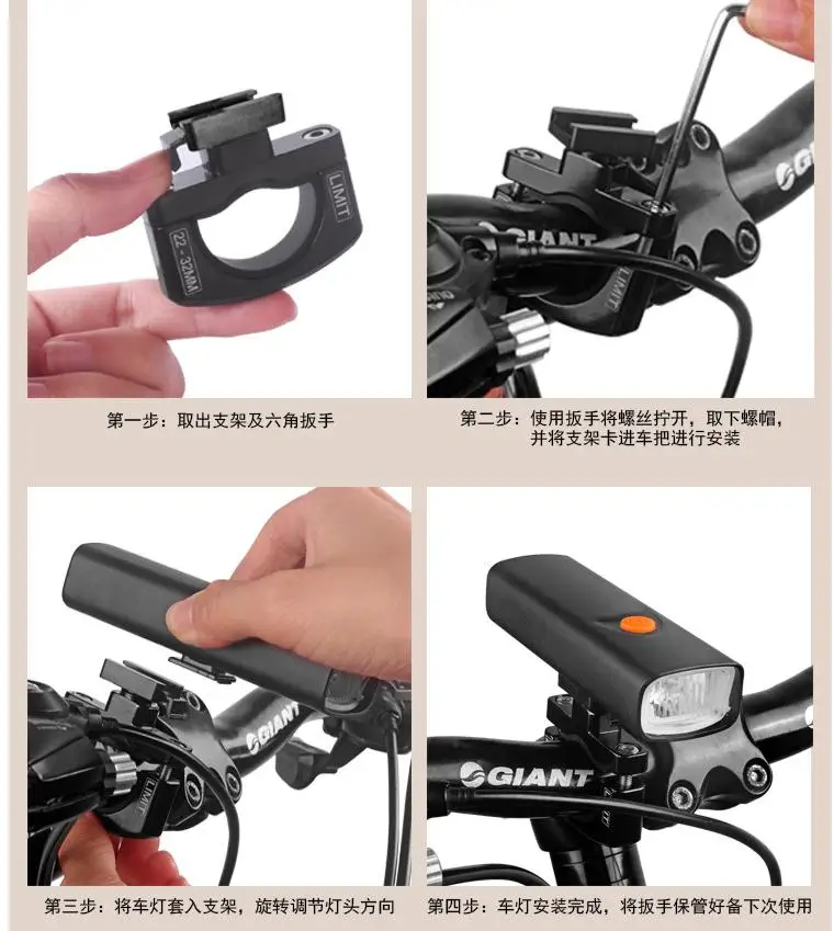 Discount jptaxh 800 Lumens 5 Modes USB Rechargeable LED Bicycle Light Front Handlebar Waterproof Bike Flashlight 3