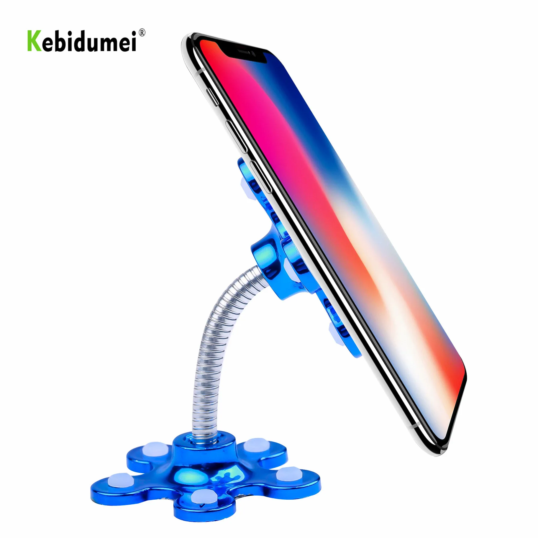 

kebidumei Universal Mobile Car Phone Holder Stand Cell Sucker Holder 360 Degree Adjustable for iphone 5 6 7 plus Car Mount