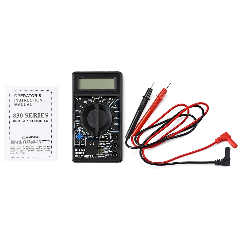 Горячее надувательство DT 830b цифровой ЖК дисплей AC DC Вольтметр Амперметр Ом