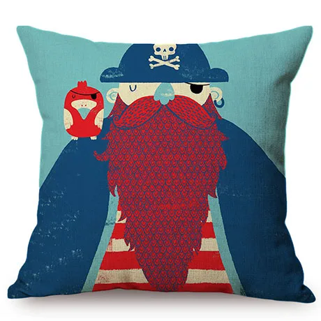 British Style Cartoon Soldier England London Telephone Booth Sofa Car Decorative Throw Pillow Case Linen Cotton Cushion Cover K109-8