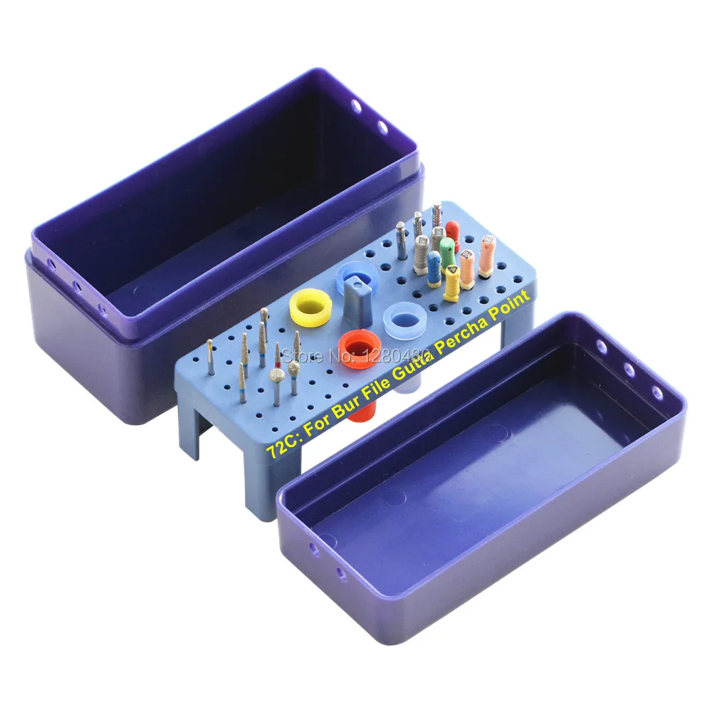 1 Set 72 Holes Dental Equipment Diamond Burs Autoclavable Kit