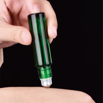 

10ml Glass Aromatherapy Essential Oil Roller Roll On Refillable Bottles Portable Travel Cosmetic Container Makeup Tools