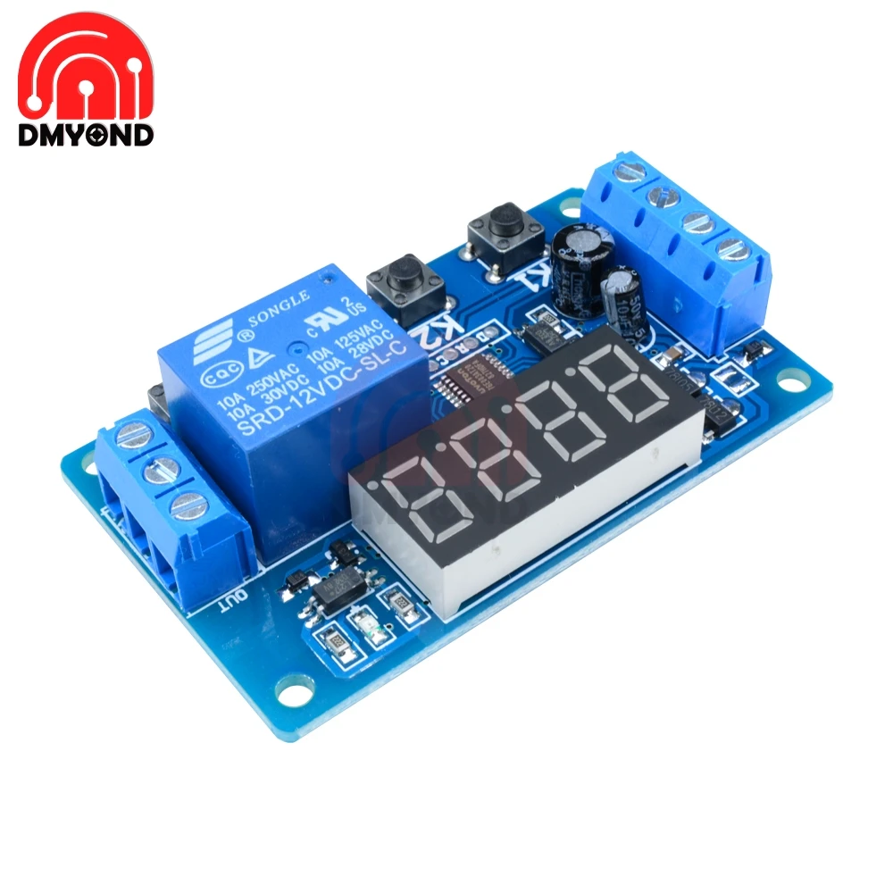 DC 12V 10A цифровой светодиодный реле задержки многофункциональный триггер таймер