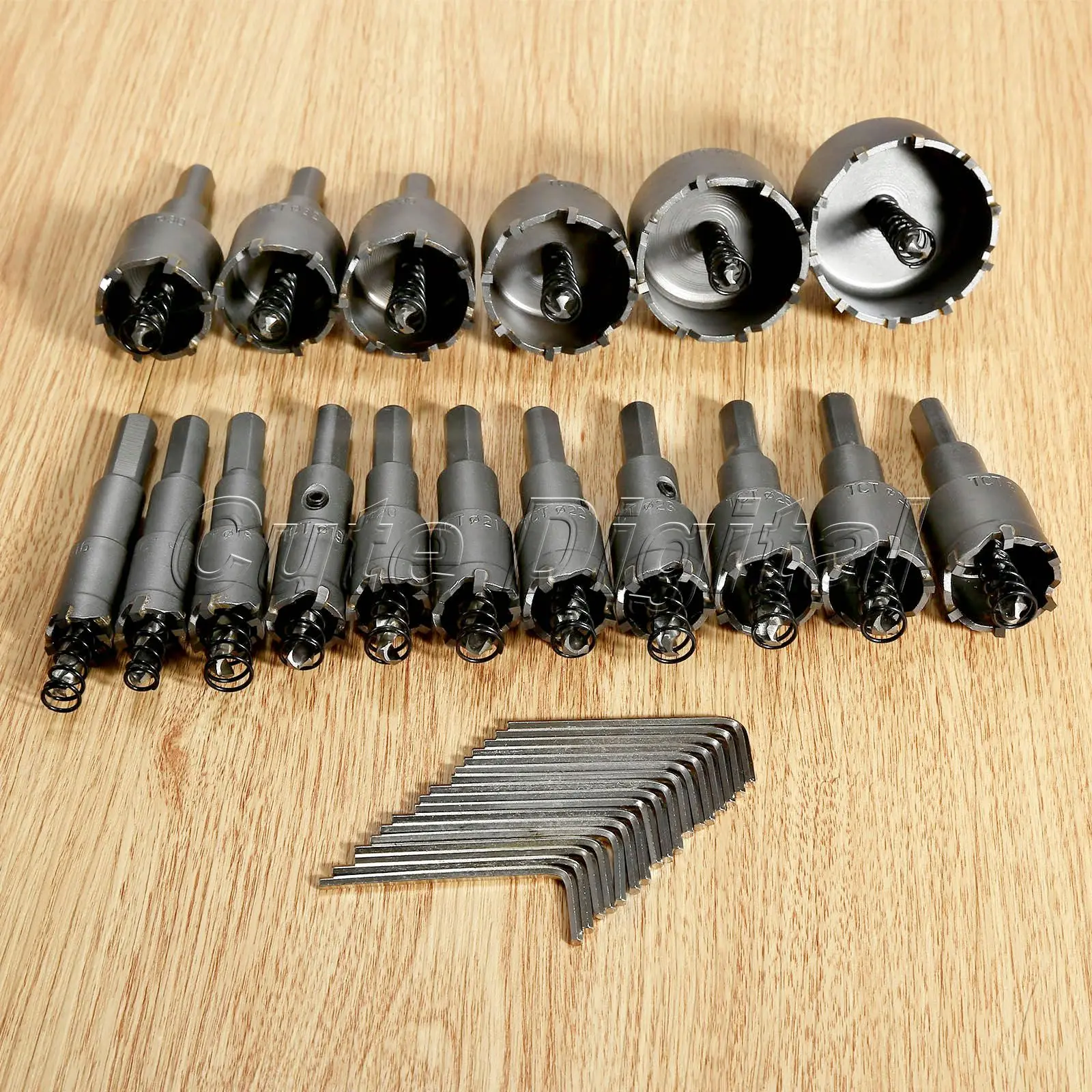 

1pc Carbide Tip Tipped Drill Bit Set Metal Alloy Wood Cutter Hole Saw Woodworking Drilling Multi Tools 16/17/18/19/20/21/22mm