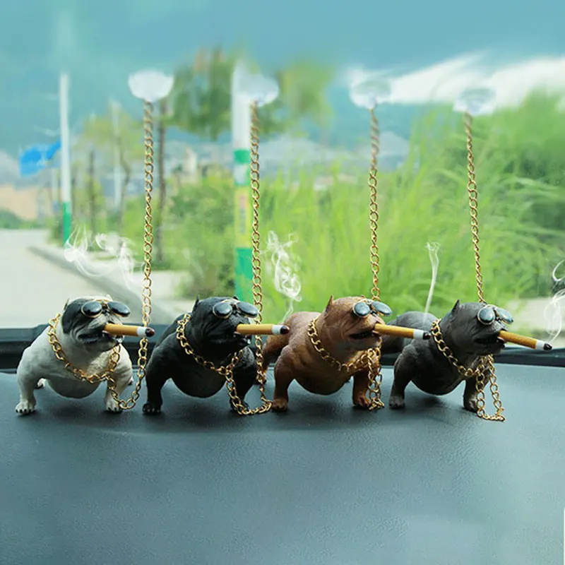 Yesplease Car Fashion Simulation Dog Doll Car Ornaments Dog Car Decoration Creative Personality High Grade font
