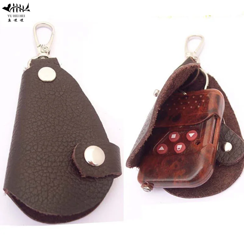 

Genuine Leather Cow Car Key Wallets Ring Men Holder Housekeeper Keys Women Keychain Hasp Key Case Bag Pouch Purse free shipping