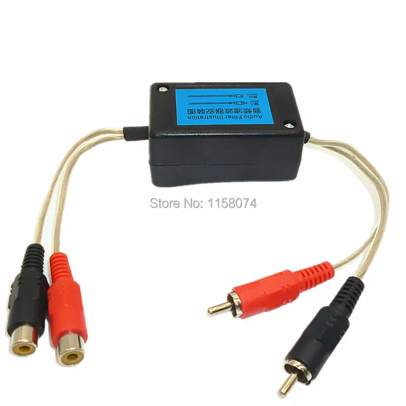 

Universal Car Sound System RCA Amplifier Ground Loop Isolator Audio Noise Filter Suppressor 3.5mm Jack Brand New
