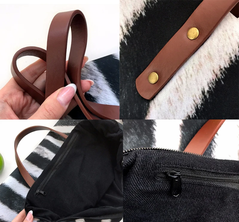 Coloranimal  Hawaiian Polynesian Pineapple Banana Leaves Turtle Printed Ladies Shoulder Bag PU Storage Handbag Bag 2Pcs Bolsa