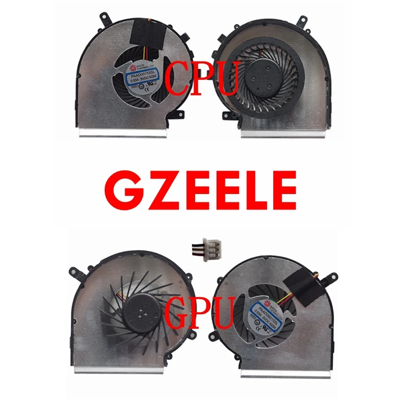 GZEELE ноутбук процессор вентилятор охлаждения для MSI GE62 MS-1795 GE72 PE60 PE70 GL62 GL72 GP62 GP72 PE60 PE70 Серия ноутбуков PAAD06015SL