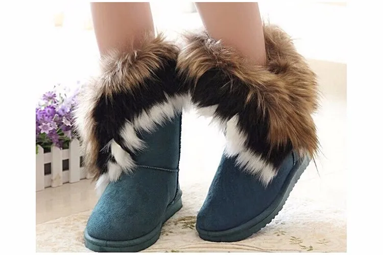 2016 New Fashion Women Snow Boots Round Toe Solid Fur Warm Woman Boots Comfortable Wild Casual Women Shoes Free Shipping ST910 (5)