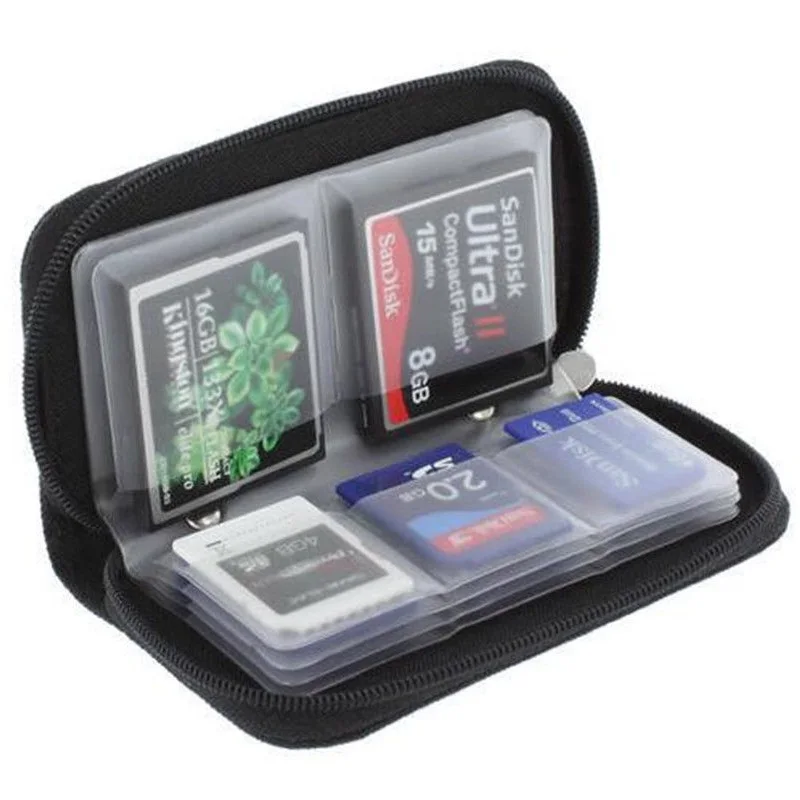 Чехол для карт памяти держатель кошелек для CF/SD/SDHC/MS/DS 22 шт. 4CF карта + 18 SD карта