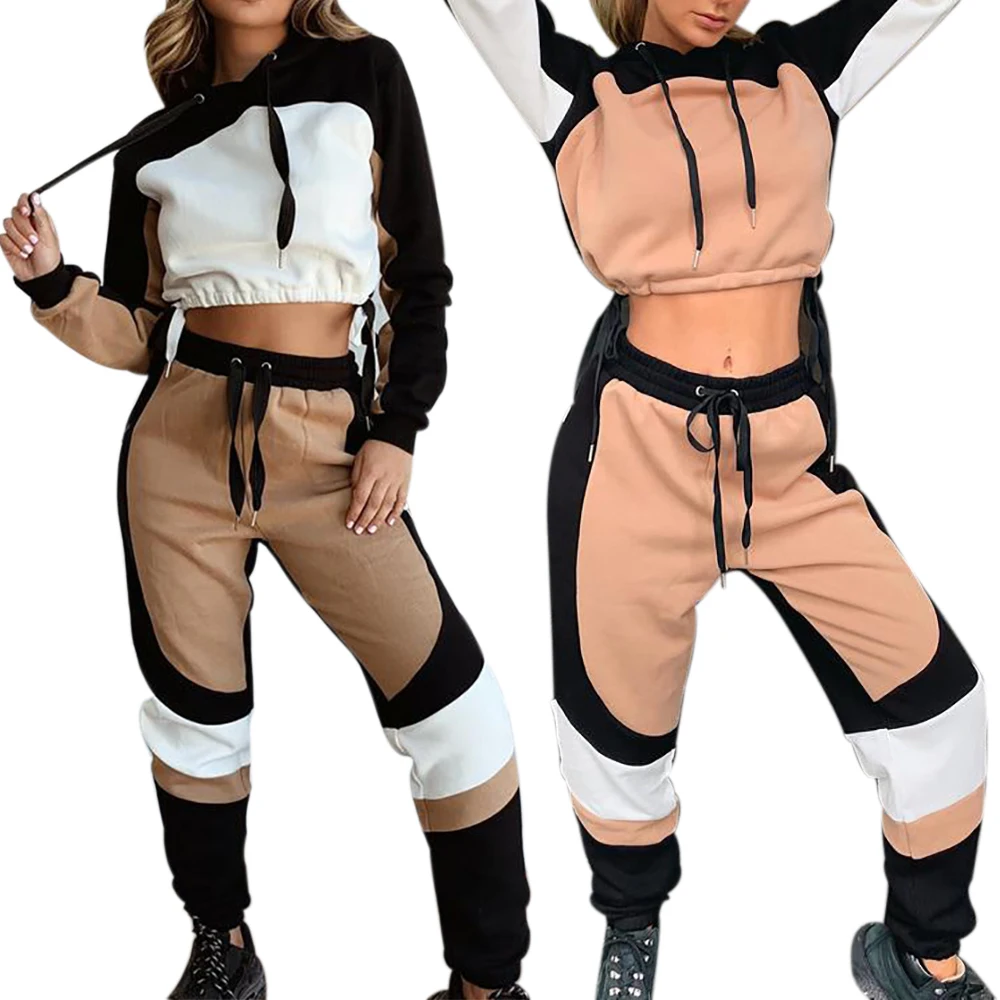 New Autumn Tracksuit Set Women Long Sleeve Hooded Sweatshirts&Sweatpants Two Piece Set Casual matching sets Streetwear
