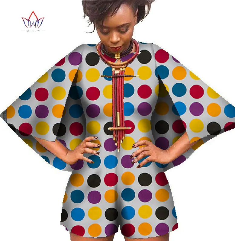 Базен африканский восковой печати Дашики комбинезон размера плюс 6xl комбинезон плащ-комбинезон африканская одежда для женщин WY393