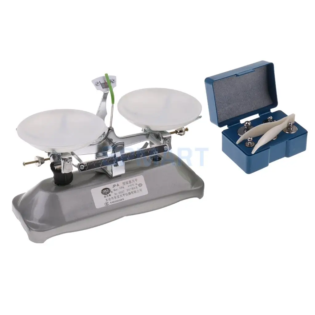 Mechanical  100 Gram Table Balance Scale with Weights for School Teaching Tool Lab Equipment