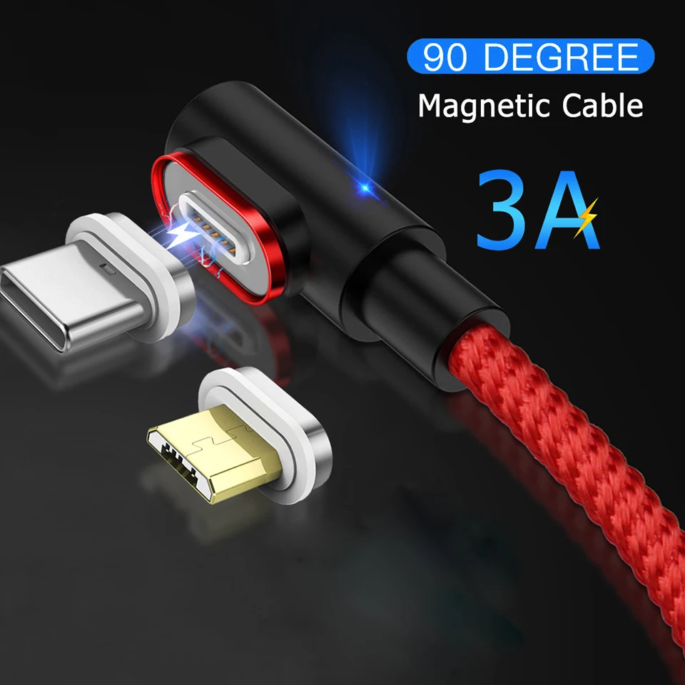 Магнитный кабель Micro Usb Type-C для быстрой зарядки 3 0 2 м | Мобильные телефоны и