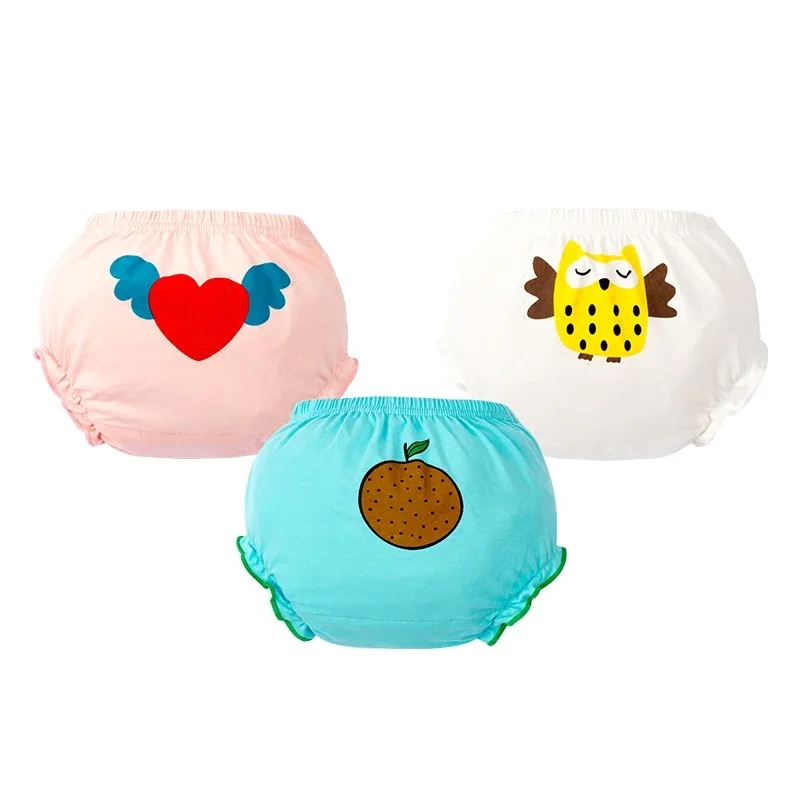 3pieces/Set Cute Baby Underwear Cartoon Briefs for Girls Underpants for Kids Soft Cotton Panties Boys Breathable Fabric
