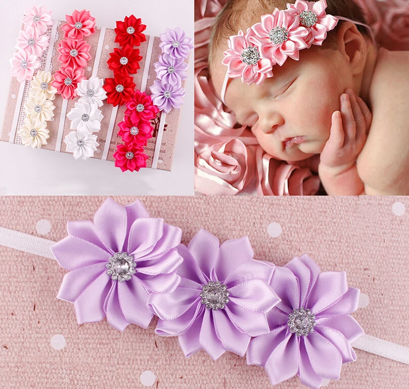 

Stylish Baby Headband Girls Soft Ribbon Flower Infant Hair Band Baby Flower Headbands Hair Accessories