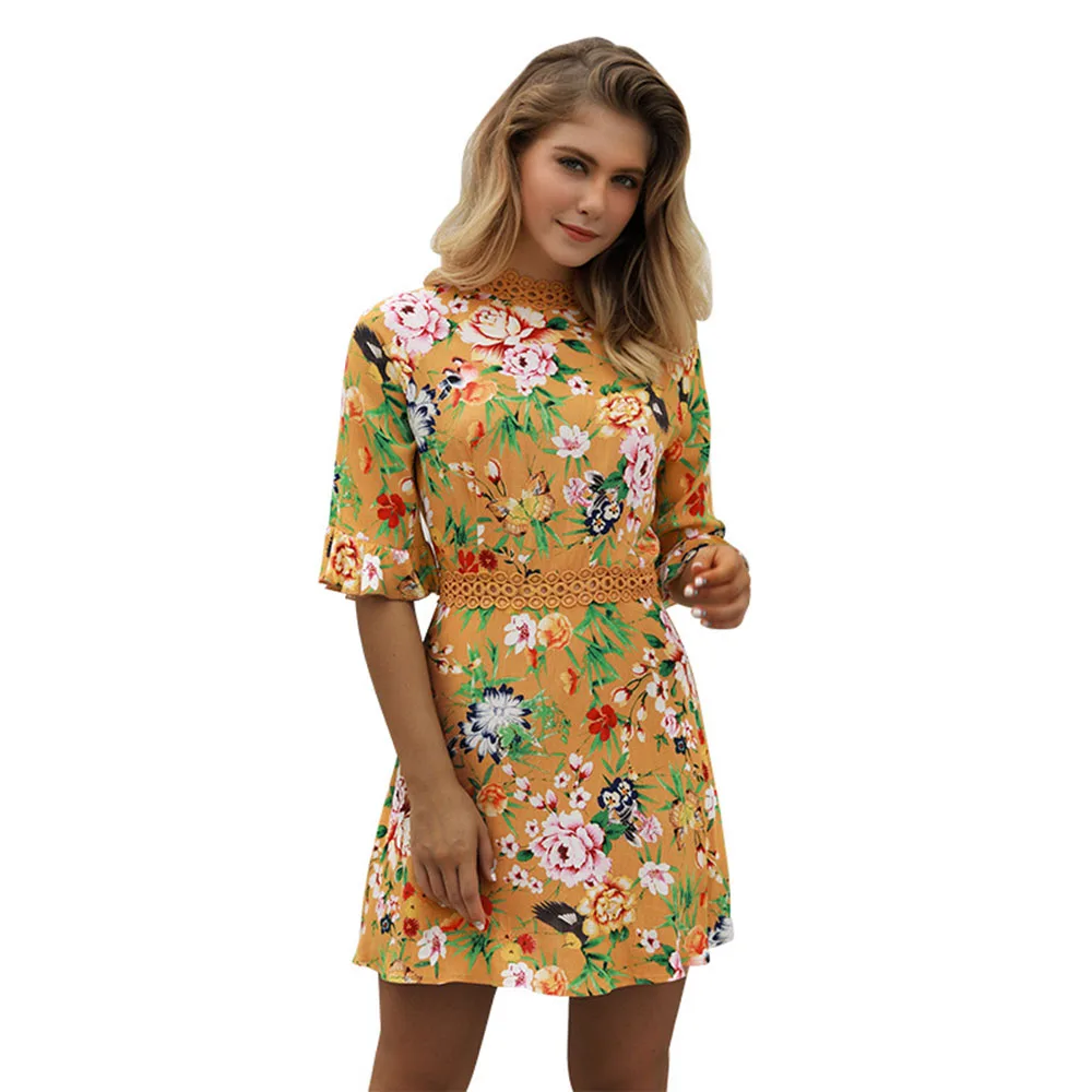 Yellow summer dresses with half sleeves pictures Yellow summer dresses with half sleeves pictures