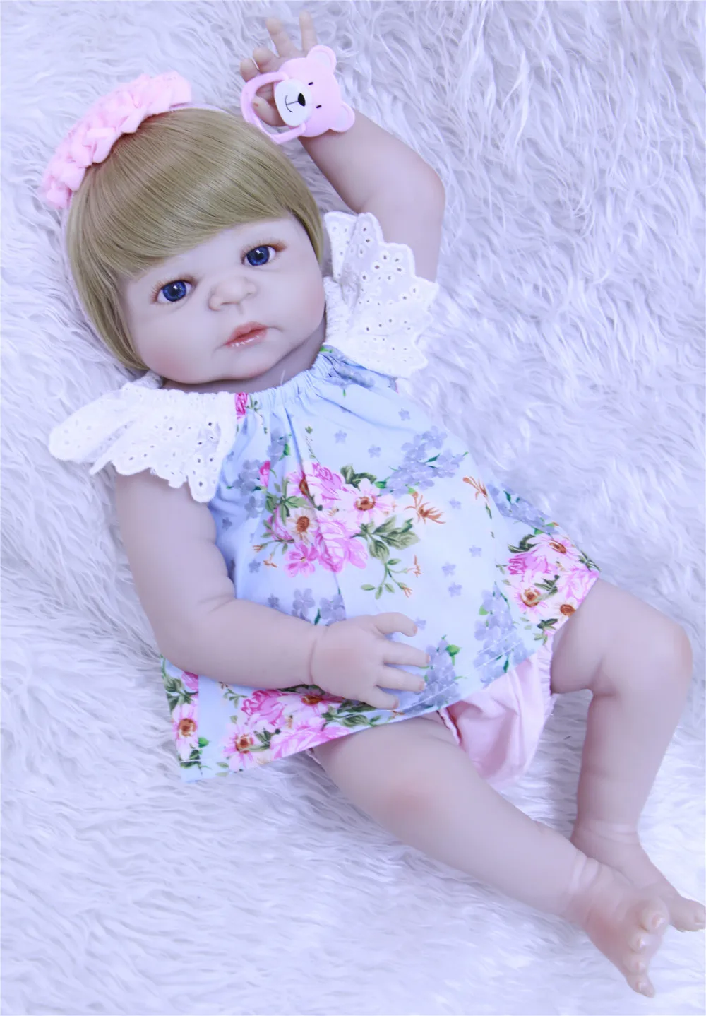 

NPKCOLLECTION New 55cm Full Silicone Reborn Girl Baby Doll Toys Lifelike Newborn Princess Babies Doll Birthday Gift Bathe Toy
