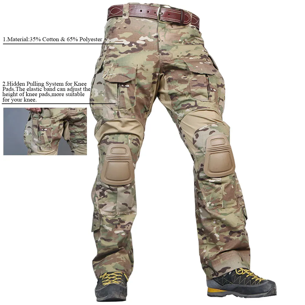 Wolf Enemy G3 боевые штаны с наколенниками страйкбол тактические брюки мультикам черный CP синий Gen3 Военная Охота камуфляж