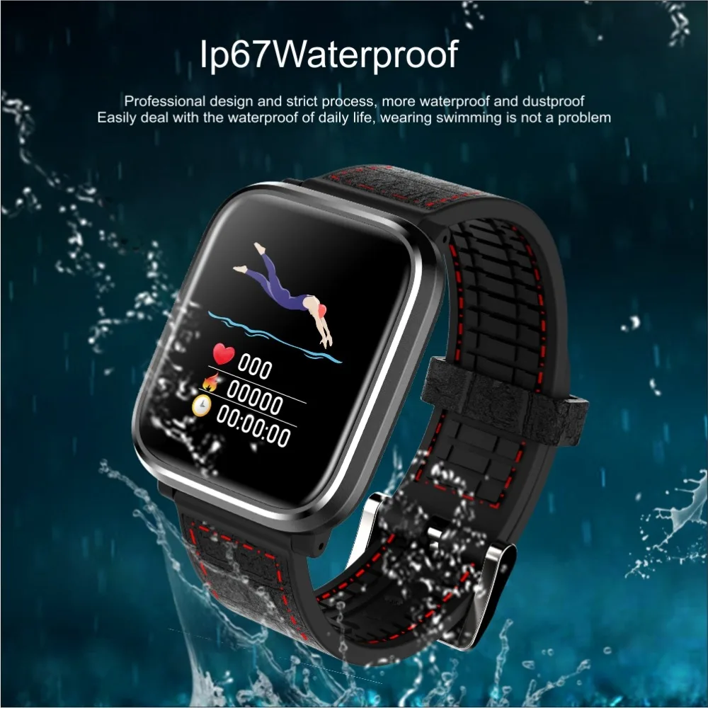 Q58 smart bracelet waterproof exercise 3D dynamic UI heart rate and blood pressure for IOS and Android fitness tracking