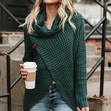 Women Knitted Pullovers Sweater Long Sleeve Irregular Hem Solid Pullover Tops Blouse Shirt Pullovers Winter Women Clothing Women Knitted Pullovers Sweater Long Sleeve Irregular Hem Solid Pullover Tops Blouse Shirt Pullovers Winter Women Clothing
