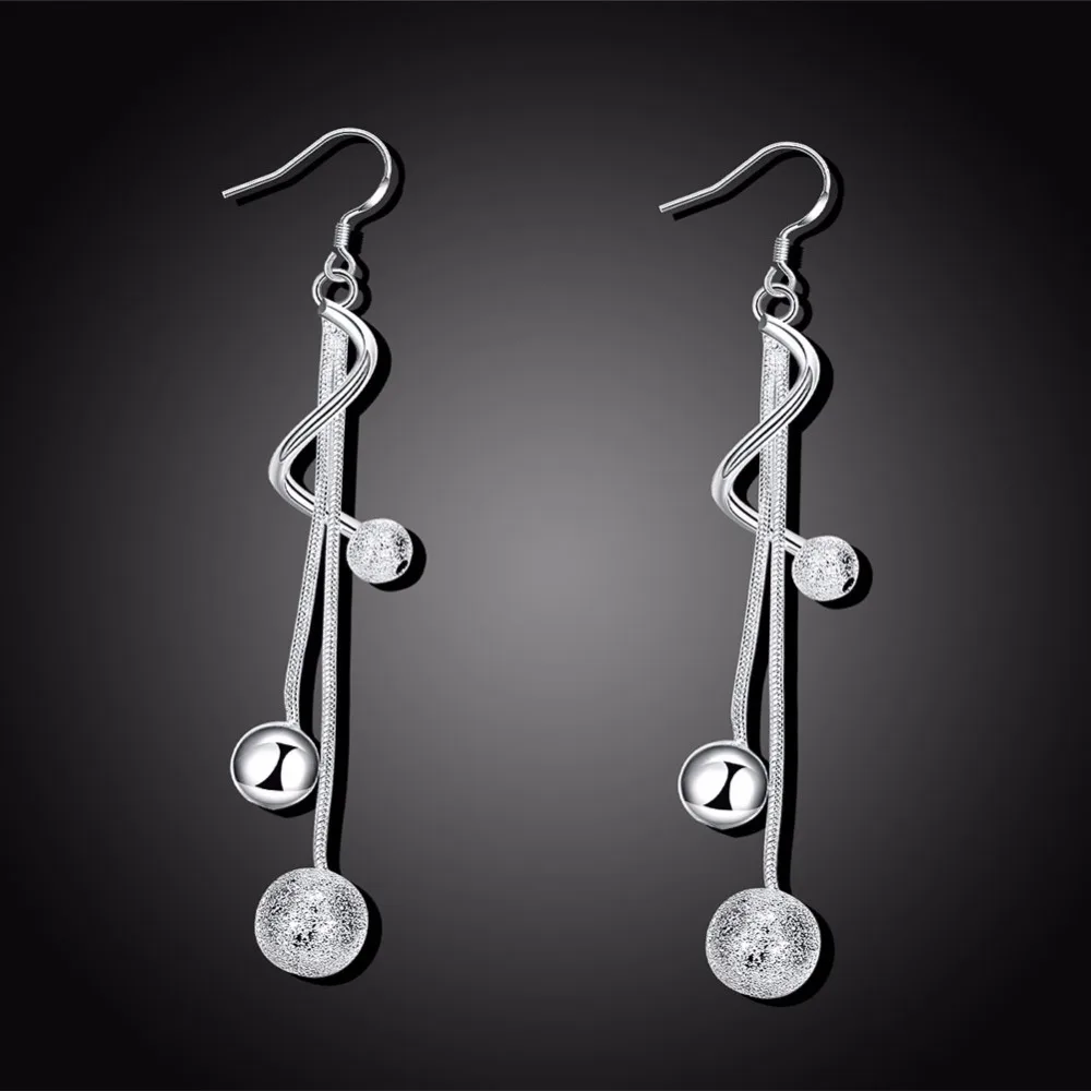 Women's Earring 925 Sterling Silver Fashion Jewelry Drop Earrings Sand