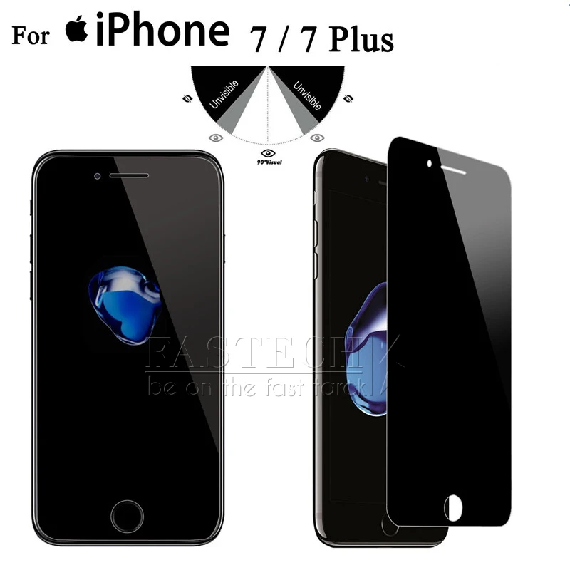 

50PCS/Lot for iPhone 7 7Plus Premium Privacy Anti-Spy Real Tempered Glass Screen Protector Film Protective Guard for iphone 6 6S
