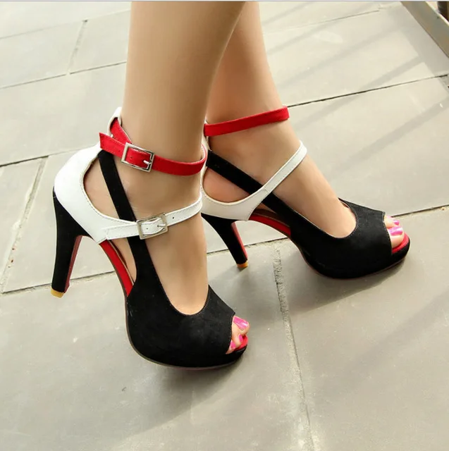 

2019 New Summer Women Sandals Platform Fish Mouth High Heels Gladiators Fashion Big Size Sexy Cross Strappy Ladies Shoes 34-43