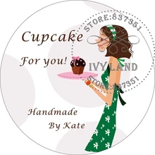 Новое нижнее белье для девочек, Бумага, индивидуальная клейкая наклейка/этикетка, для десерта на сайте магазина, круг, 5 см, D3