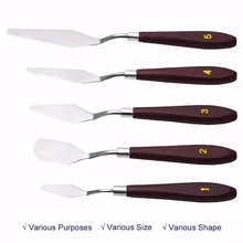 5 шт. профессиональная лопатка из нержавеющей стали нож масляные трафареты для краски набор инструментов гибкий нож palete наборы ножей