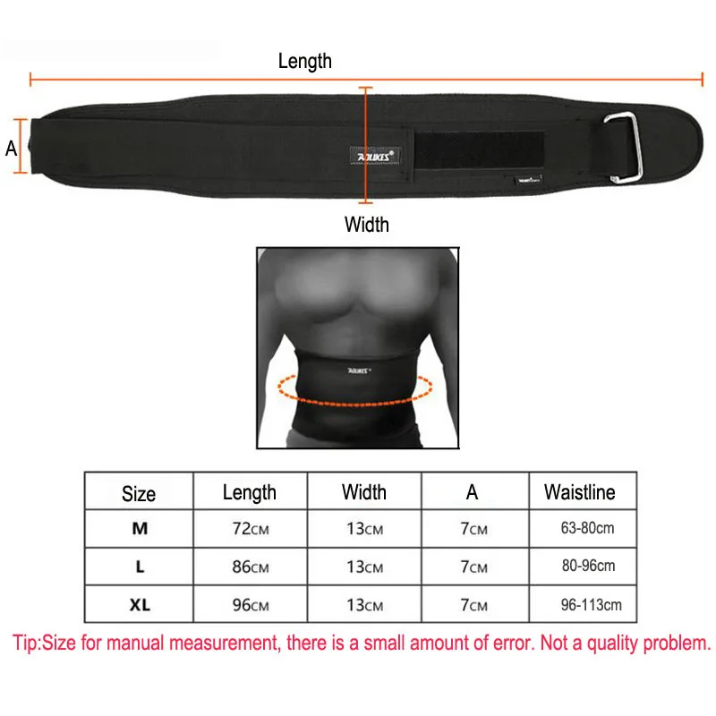 AOLIKES 3 Color Body Building Fitness Adjustable Weight Lifting Belt Gym Wide Back Waist Support Protect Exercise Training Belt