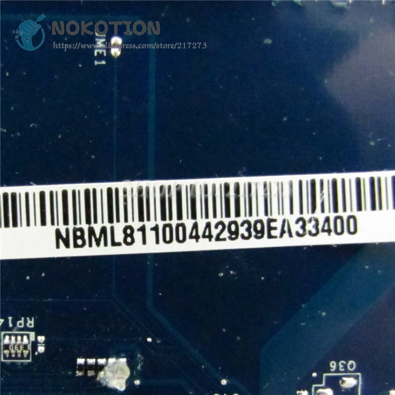 NOKOTION для acer aspire E5-531 E5-571 E5-571P Материнская плата ноутбука Z5WAH LA-B161P NBML811004 основная плата SR1EF I5-4210U Процессор