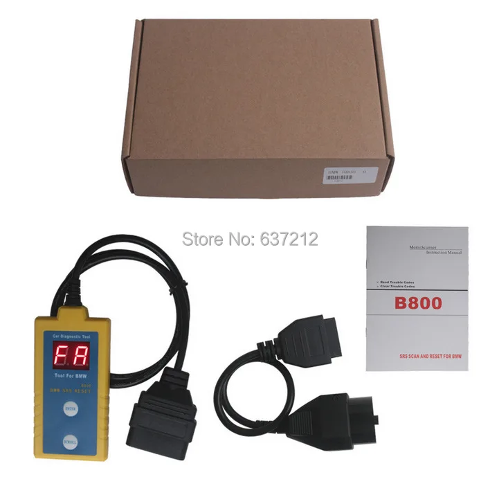 Пересылка сканирование подушек безопасности/Сброс инструмент B800 для BMW SRS Reset сканер OBD диагностики, Автомобильное устройство чтения кода