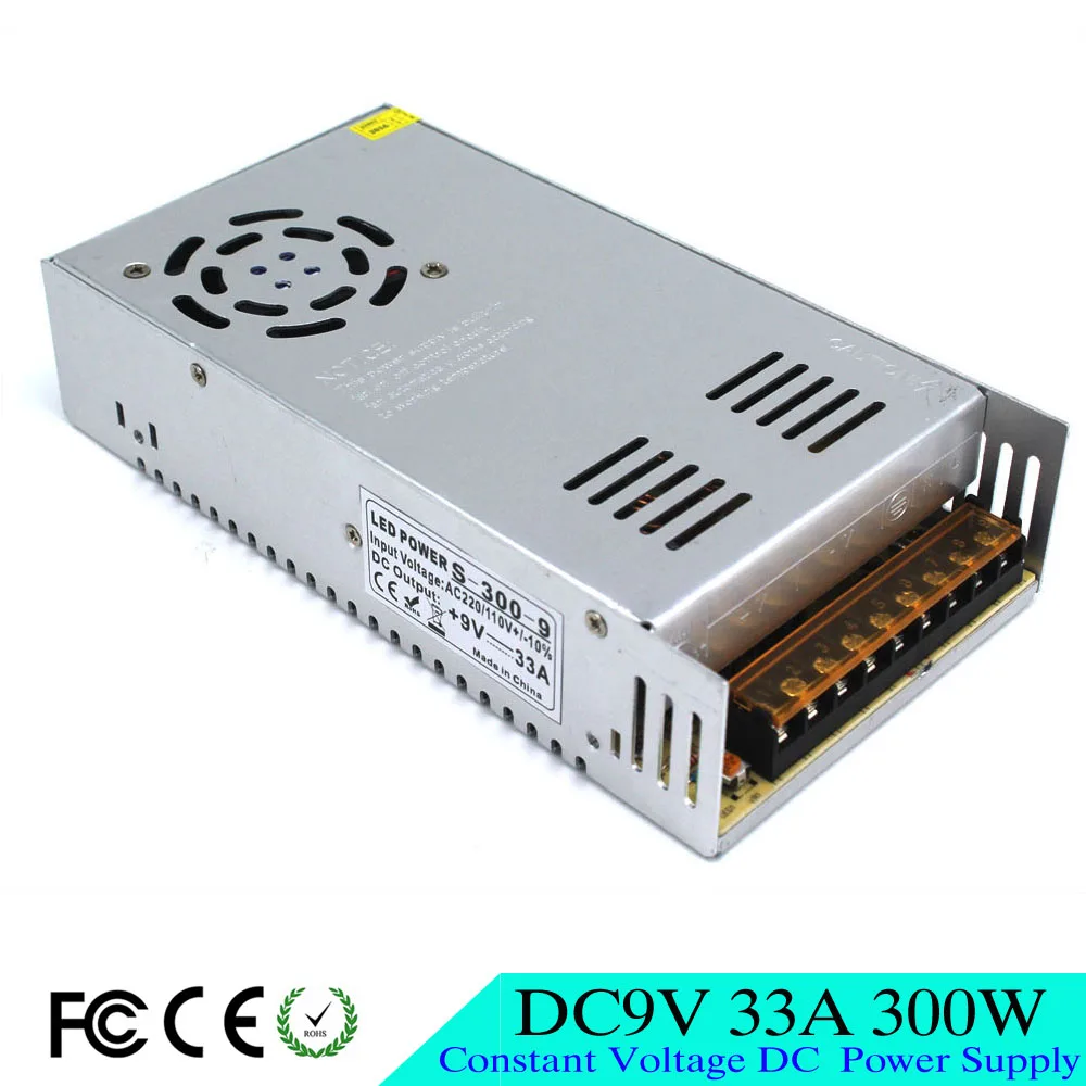 Регулируемая DC 9V 33A 300W фототрансформатор AC 110V 220V SMPS для светодиодной ленты|switch