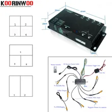 Koorinwoo Auto di Parcheggio Video Sistema di Trigger Panoramica a 360 gradi Box 4 Canali per Auto vista Posteriore vista Frontale Laterale Sinistra Destra macchina fotografica