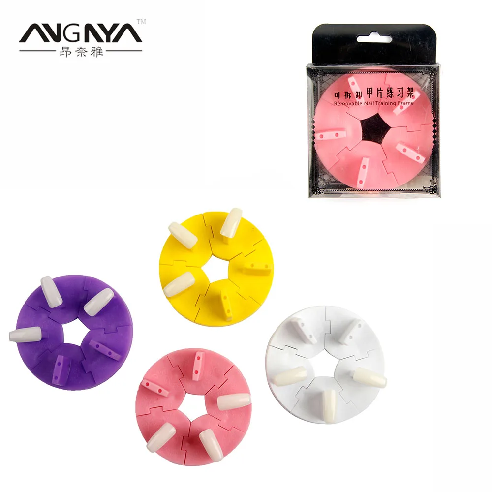 ANGNYA Removable Nail Training Frame DIY Nail Art Plastic Display Frame