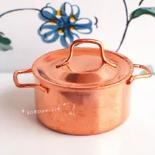 Кукольный домик Миниатюрный 1:12 Игрушка кухонный металлический золотой большой судно с крышкой D32