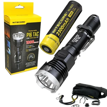 

Tactical Flashlight NITECORE P16 TAC XM-L2 (U3) max.1000LM beam distance 300 meters outdoor torch with 2300mAh battery