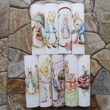 Кролик Питер покрашенного вручную Ассорти хлопковый текстиль с принтом стеганая ткань для сшивание лоскутов по принципу "сделай сам" текстильный Декор для дома 15*15 см D30